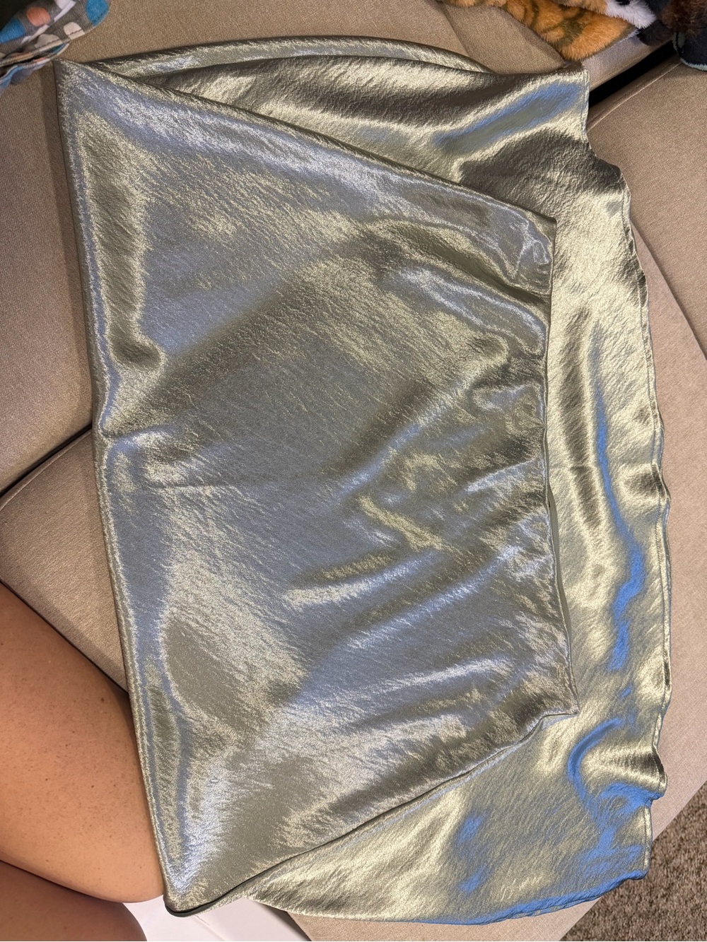 Shimmering Silver Maxi Skirt